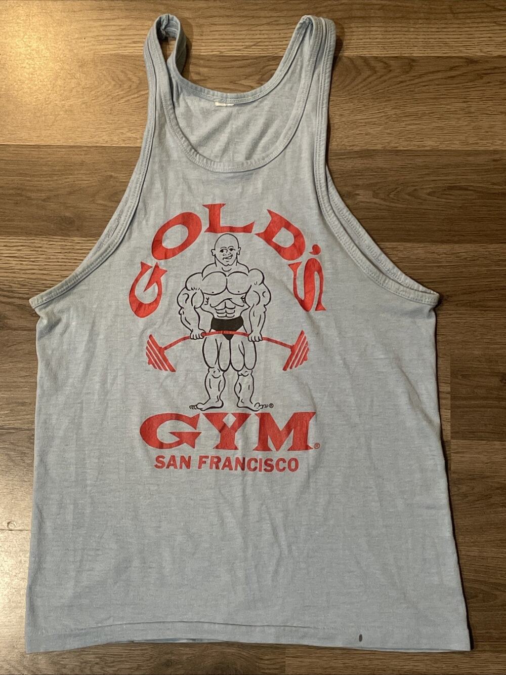 VTG 80s Gold's Gym San Francisco Tank Top Single Stitch